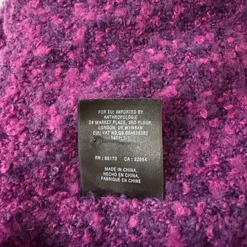 Anthropologie Purple‎ Pink Textured Large Cowl Scarf